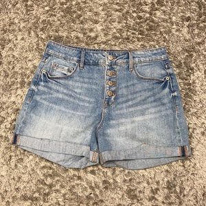 High Rise Denim Shorts